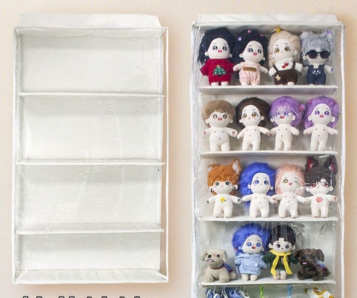 ぬいぐるみ収納 透明多段式ぬいぐるみ壁掛け収納ラック