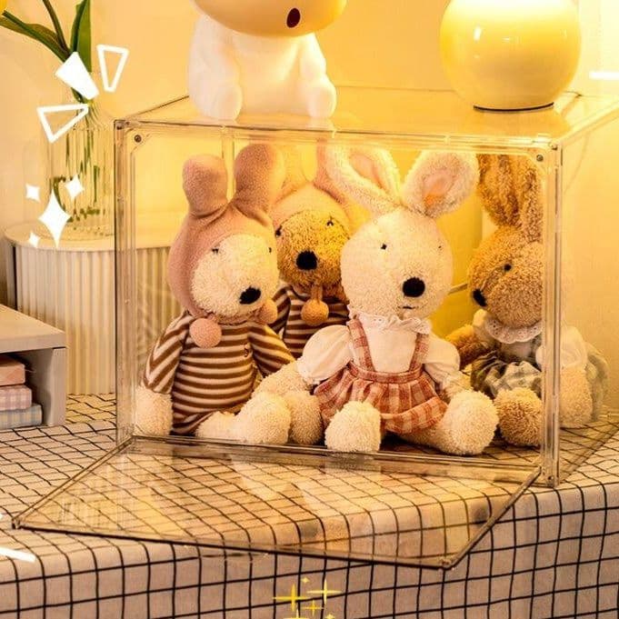 ぬいぐるみ収納 透明アクリル製ぬいぐるみ展示ケース