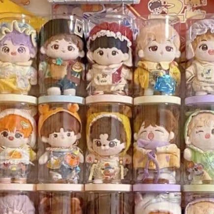 ぬいぐるみ収納 透明円筒型ぬいぐるみ縦置き収納ケース