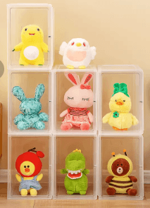 ぬいぐるみ収納 透明前開き式積み重ねぬいぐるみ収納ケース