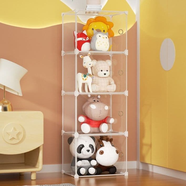 ぬいぐるみ収納 扉付き組み合わせ式ぬいぐるみ展示収納棚