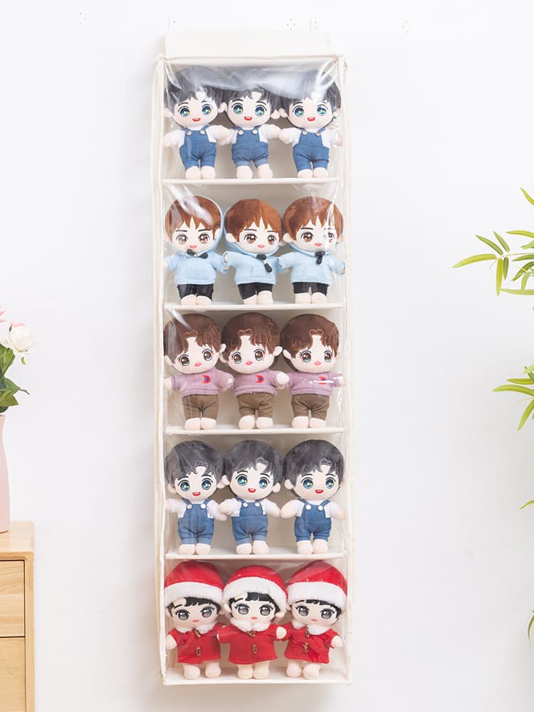 ぬいぐるみ収納 扉掛け五段式透明ぬいぐるみ整理棚